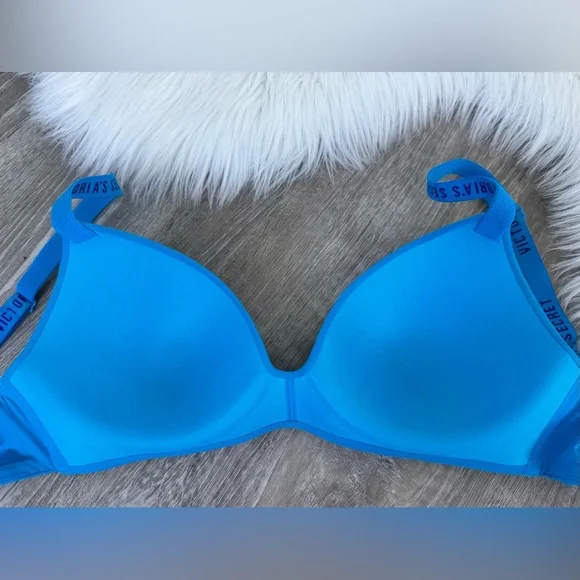 💙 VICTORIA’S SECRET Blue Convertible Adjustable Bra Size 36B - Picture 5 of 6